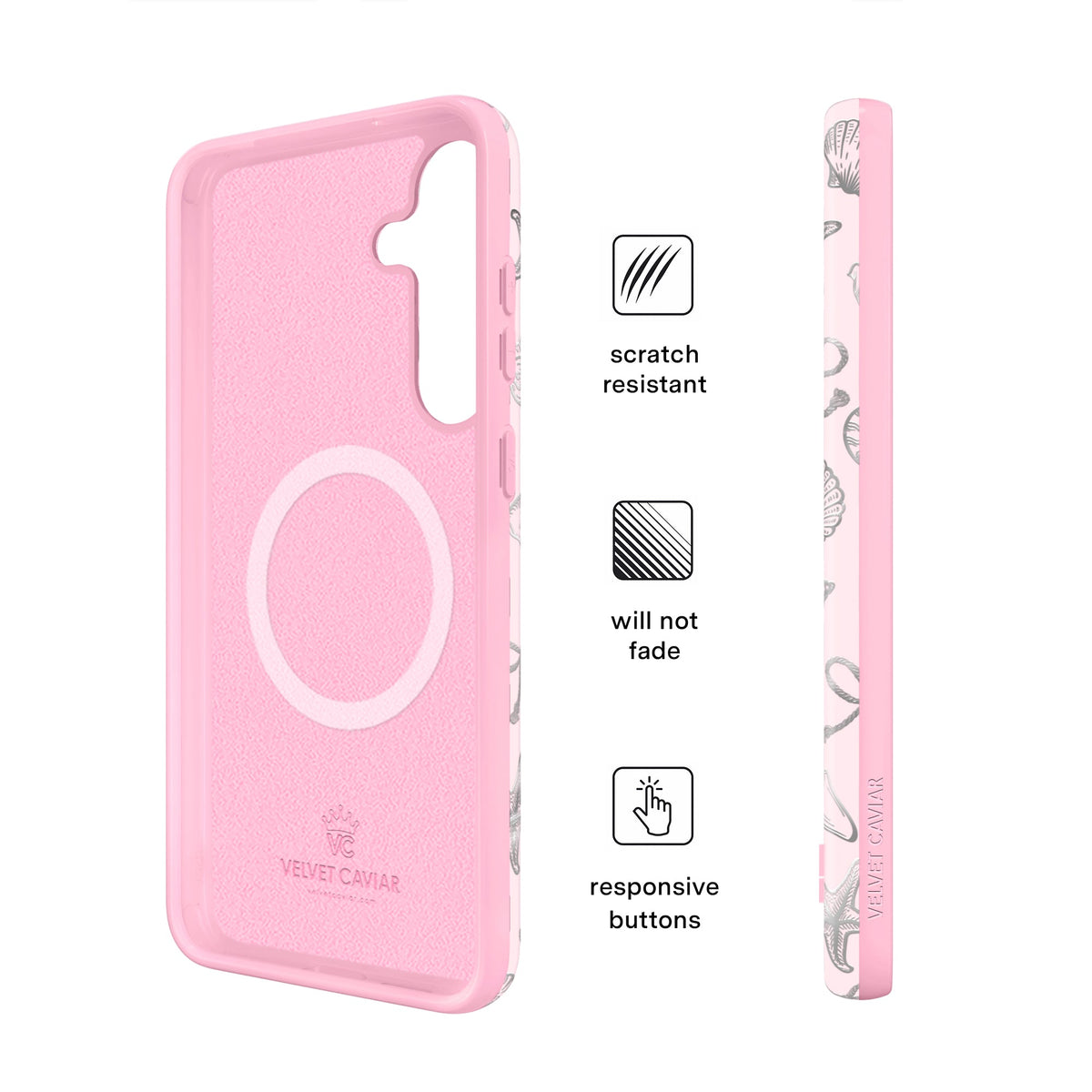 Pink Coastal Seashells Samsung Case
