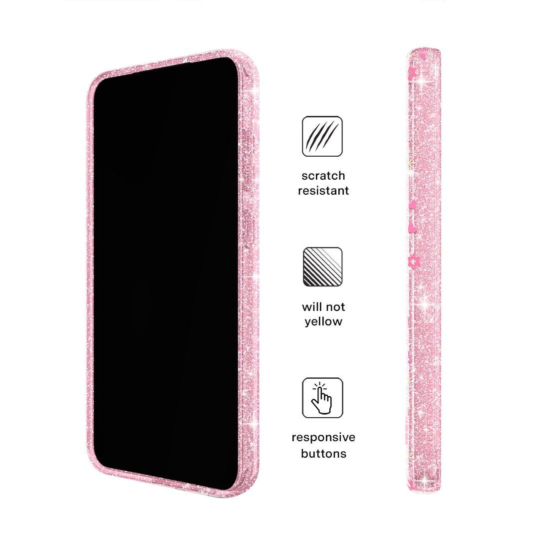 Pink Hanukkah Glitter Samsung Case