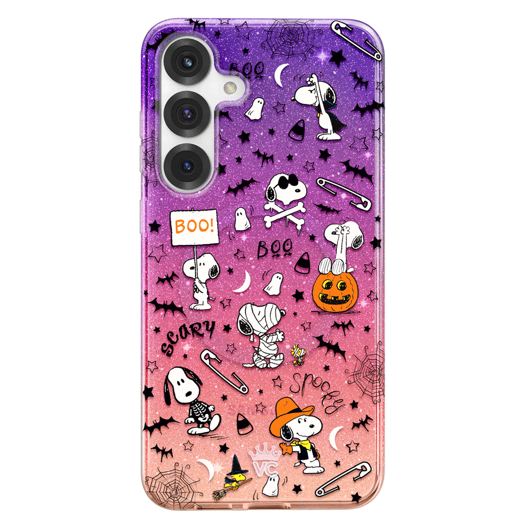 Snoopy Spooky Glitter Samsung Case