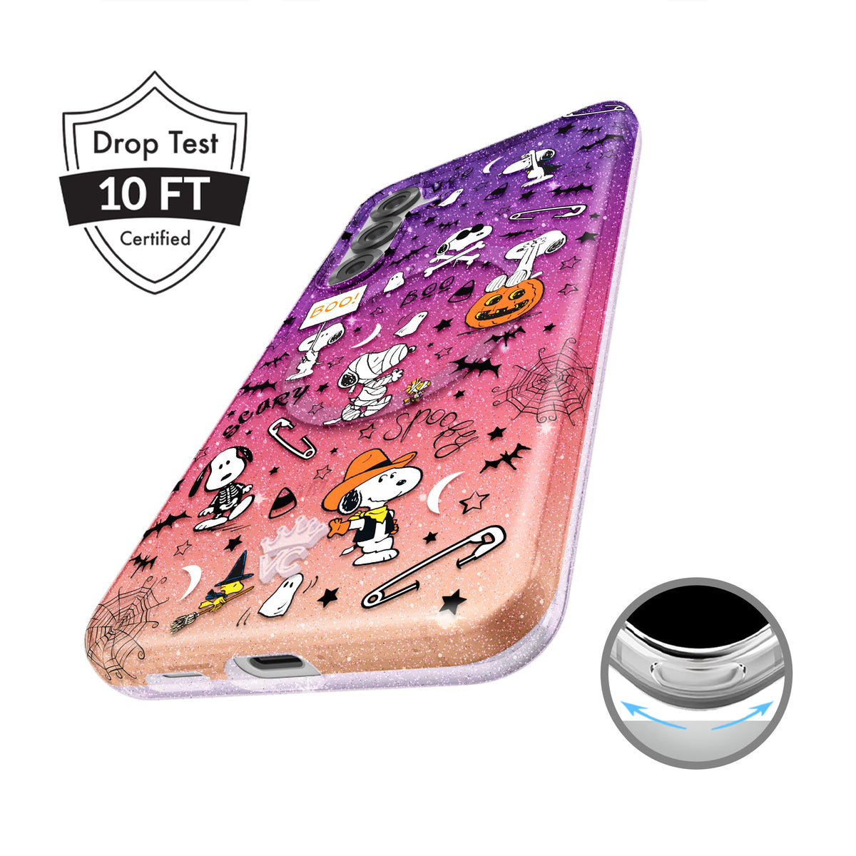 Snoopy Spooky Glitter Samsung Case