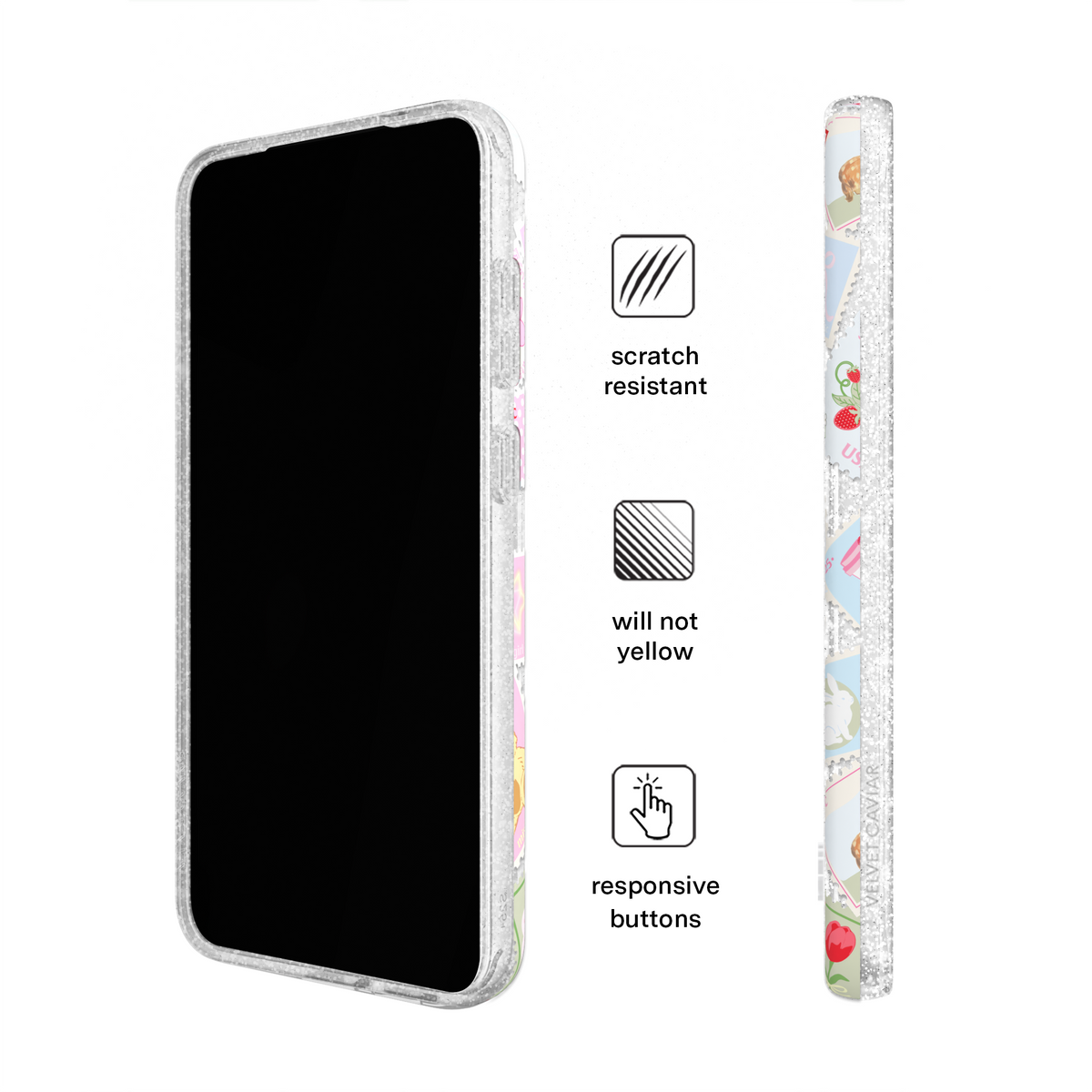 Spring Whimsy Stamps Glitter Samsung Case