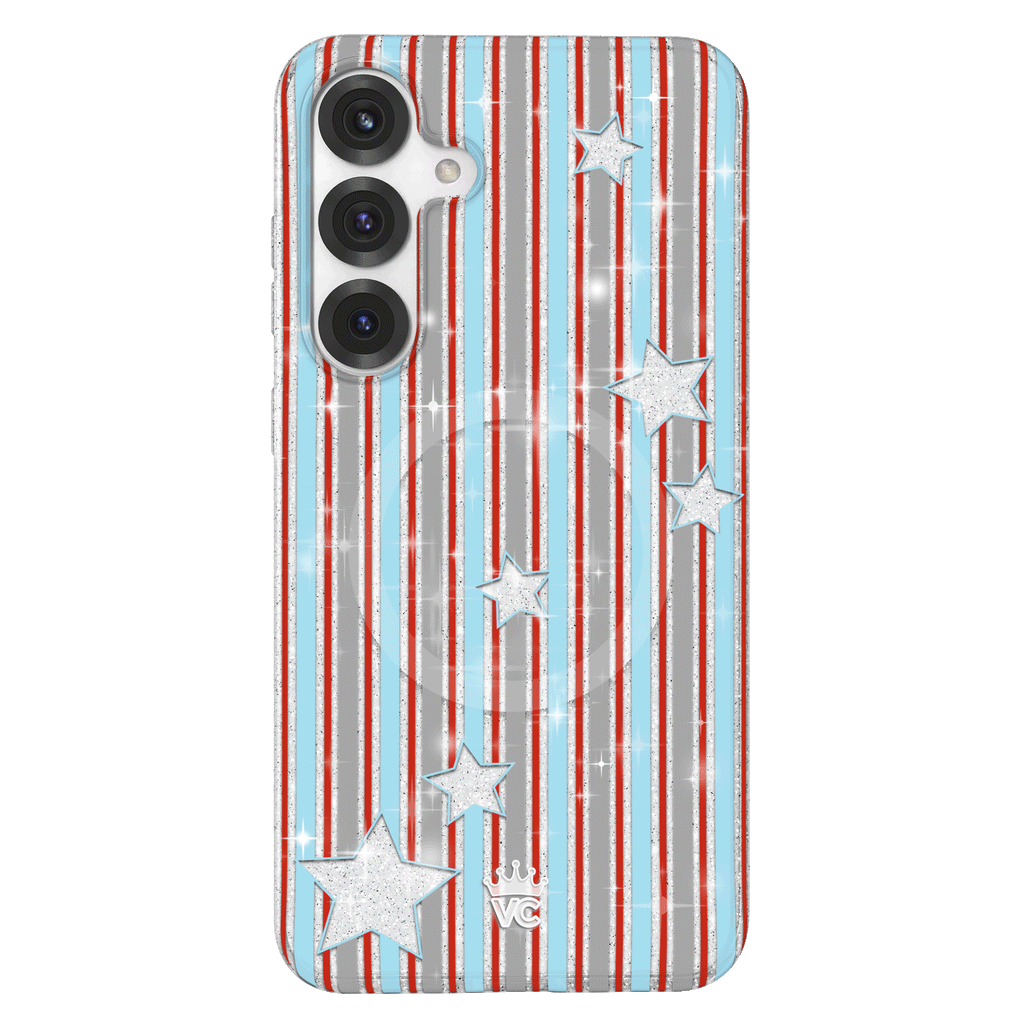 Stars & Stripes Glitter Samsung Case