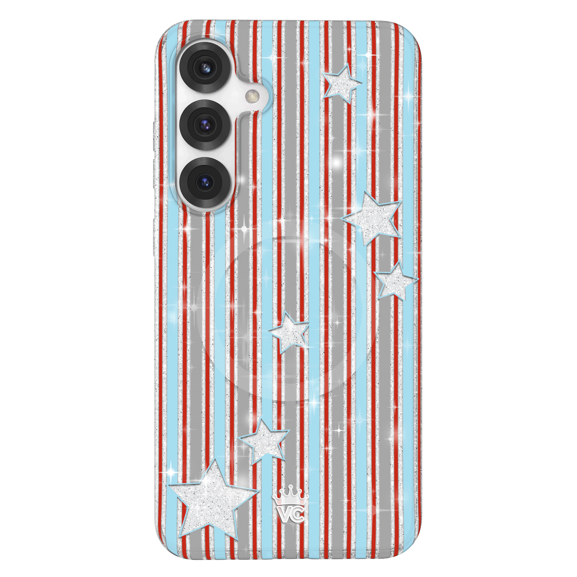 Stars & Stripes Glitter Samsung Case