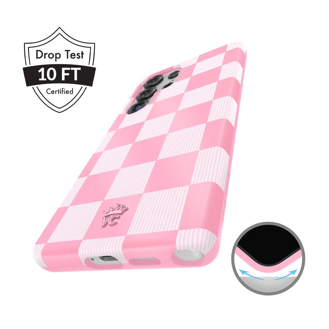 Pink Vibe Checkered Samsung Case