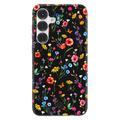 Black Wildflower Samsung Case