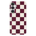 Burgundy Vibe Checker Samsung Case
