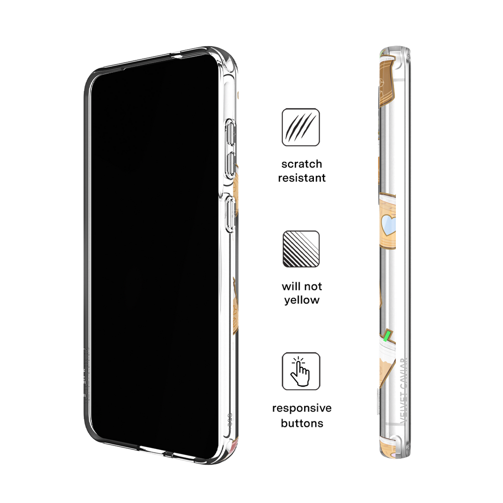 Coffee First Clear Samsung Galaxy Case