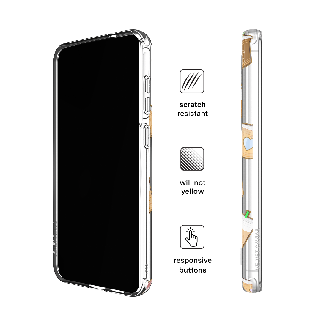 Coffee First Clear Samsung Galaxy Case