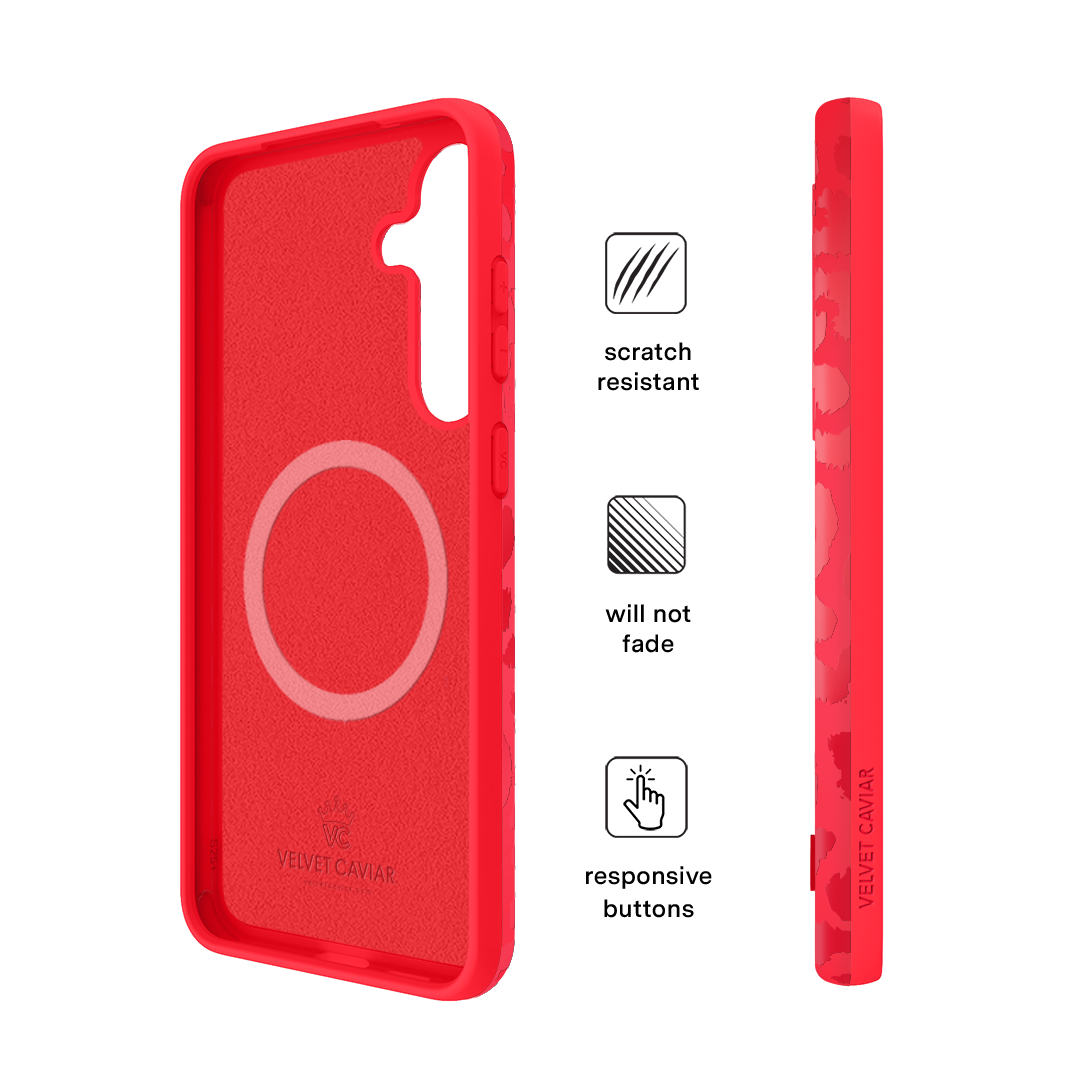 Red Hot Leopard Samsung Case