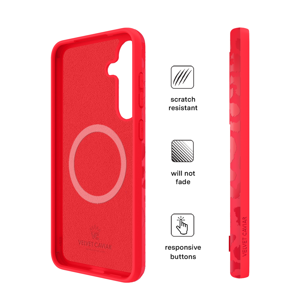 Red Hot Leopard Samsung Case