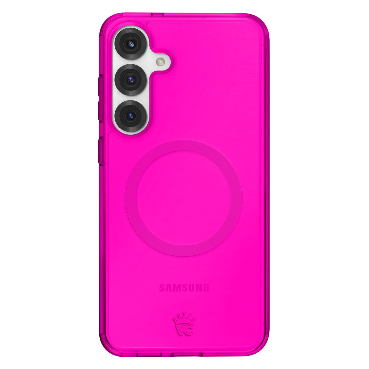 Neon Pink Clear Samsung Case