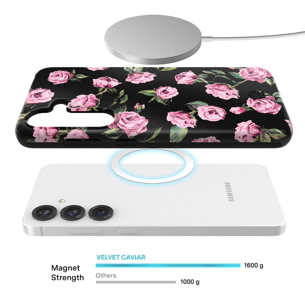 Pink Rose Floral Samsung Case