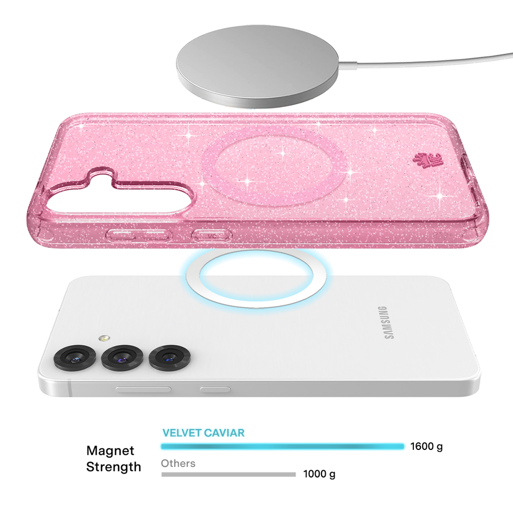 Pink Stardust Glitter Samsung Case