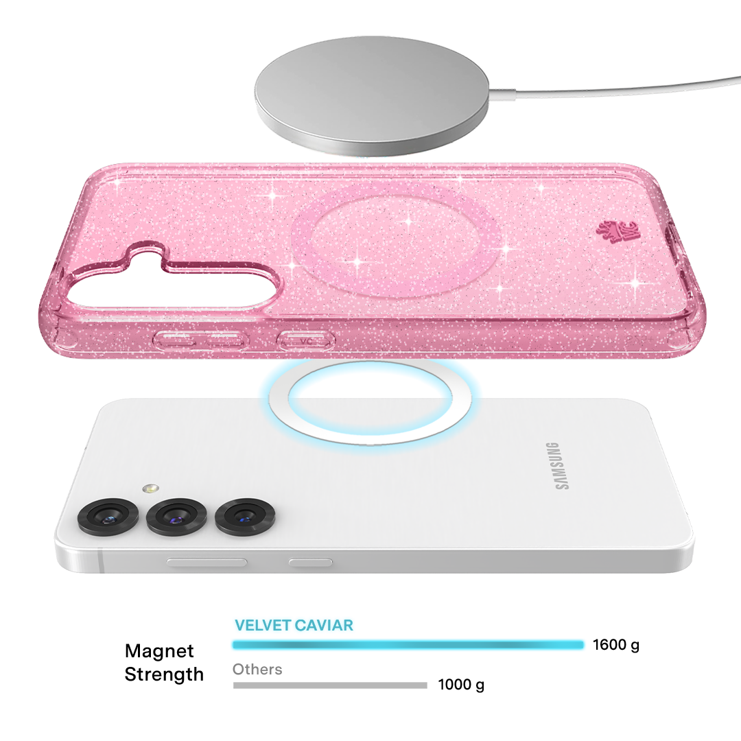 Pink Stardust Glitter Samsung Case