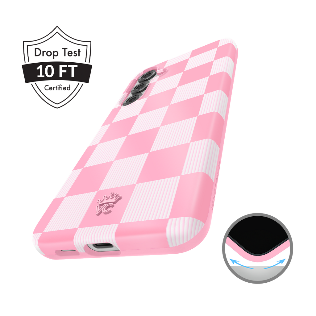 Pink Vibe Checkered Samsung Case