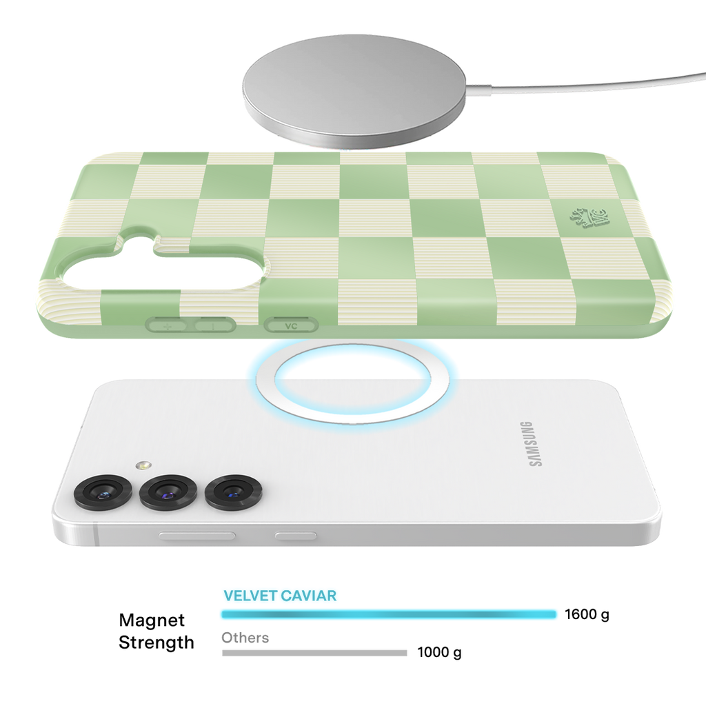 Pistachio Vibe Checkered Samsung Case