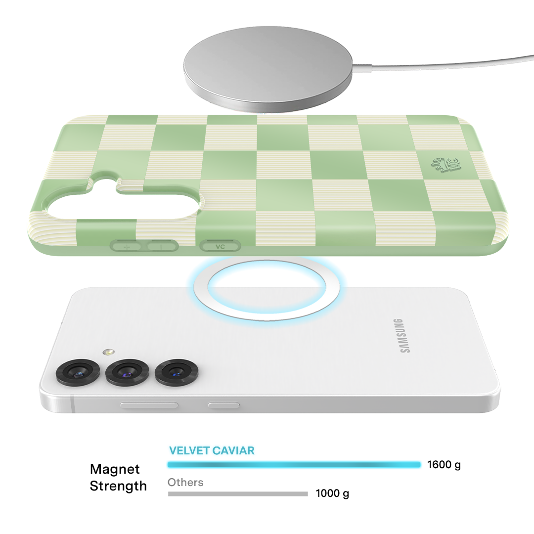 Pistachio Vibe Checkered Samsung Case