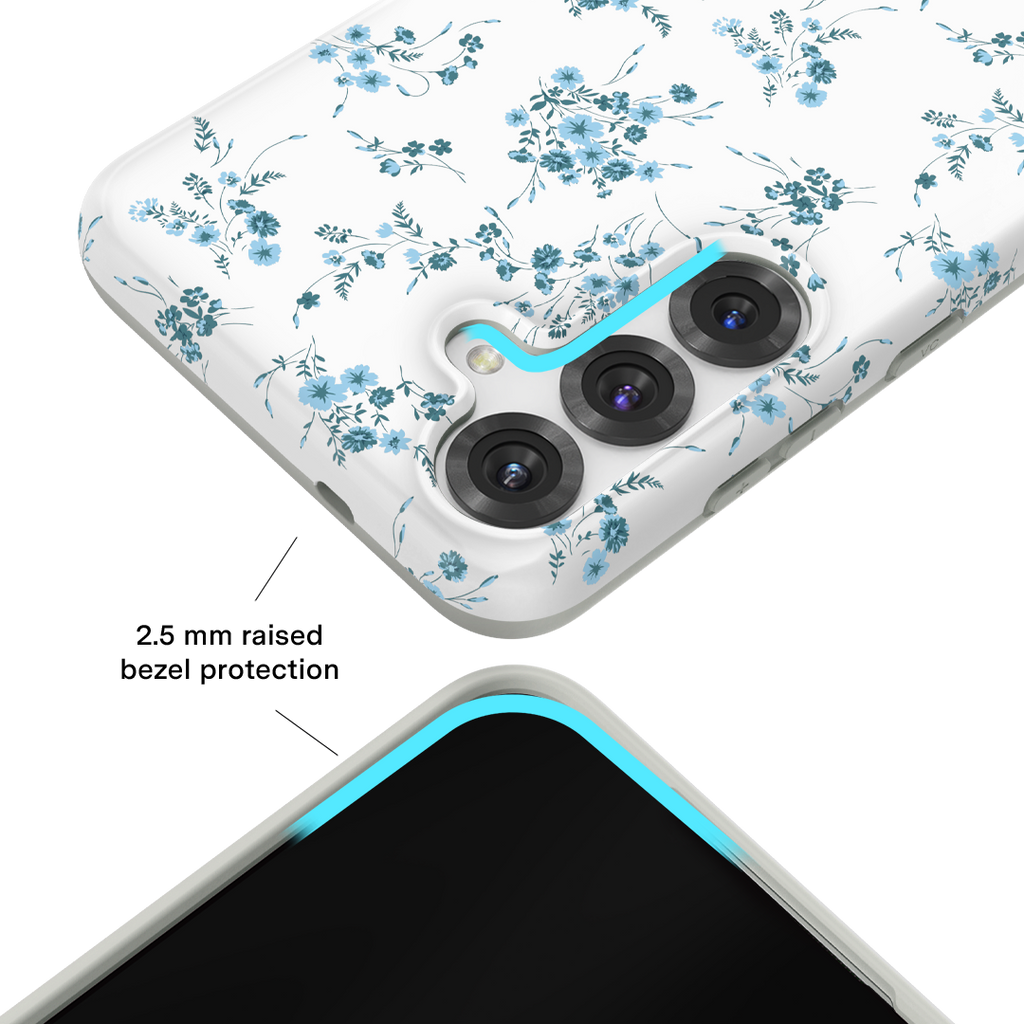 French Blue Floral Samsung Case