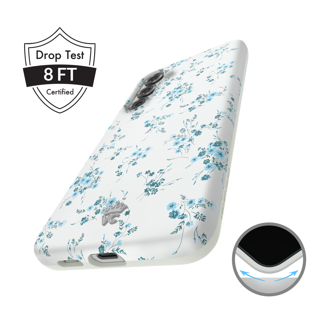 French Blue Floral Samsung Case