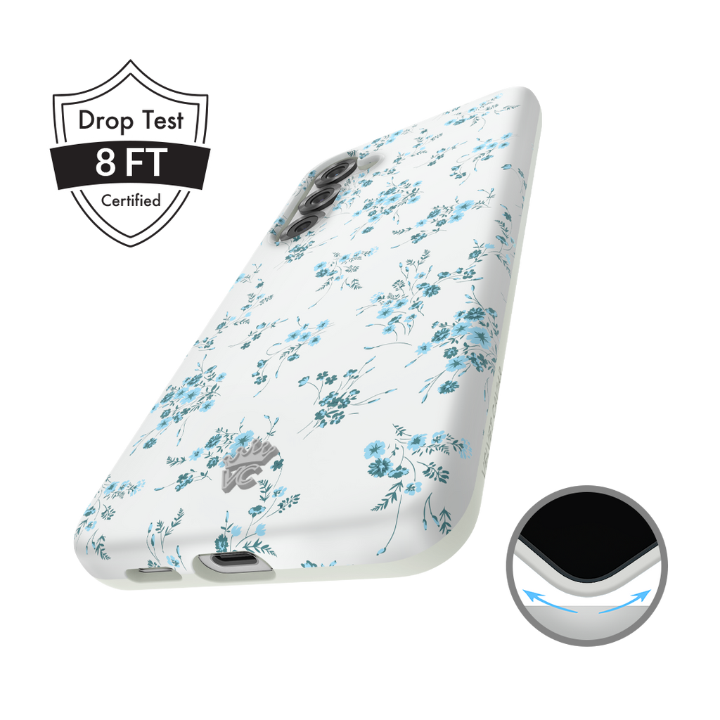 French Blue Floral Samsung Case
