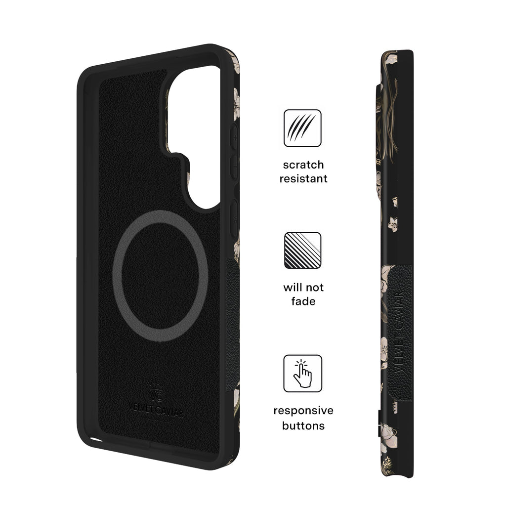 Nightbloom Gold Chrome Floral Samsung Case