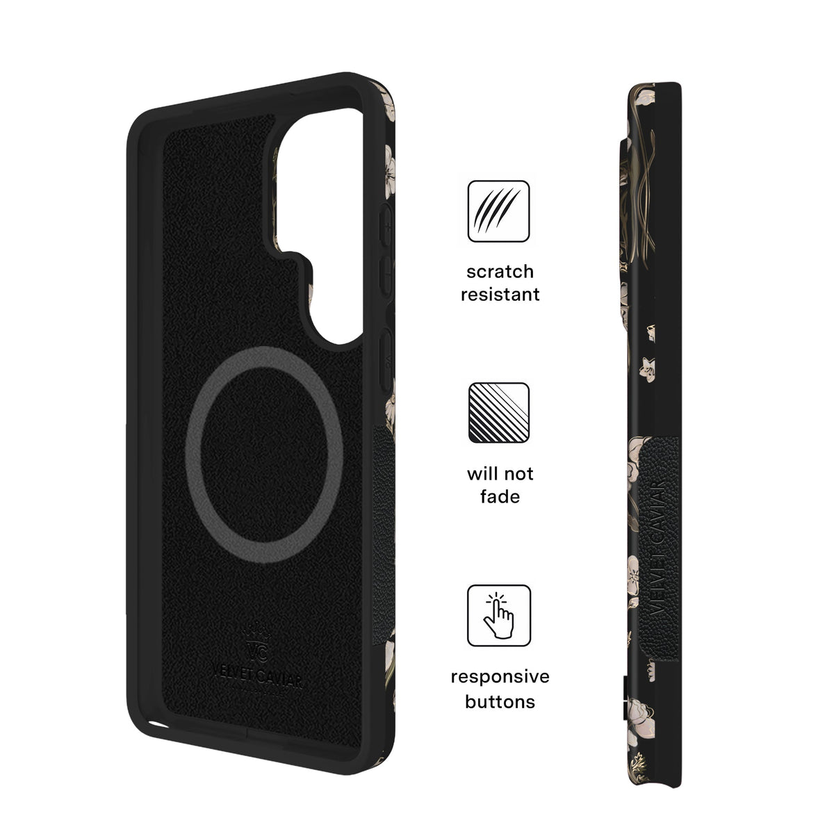 Nightbloom Gold Chrome Floral Samsung Case
