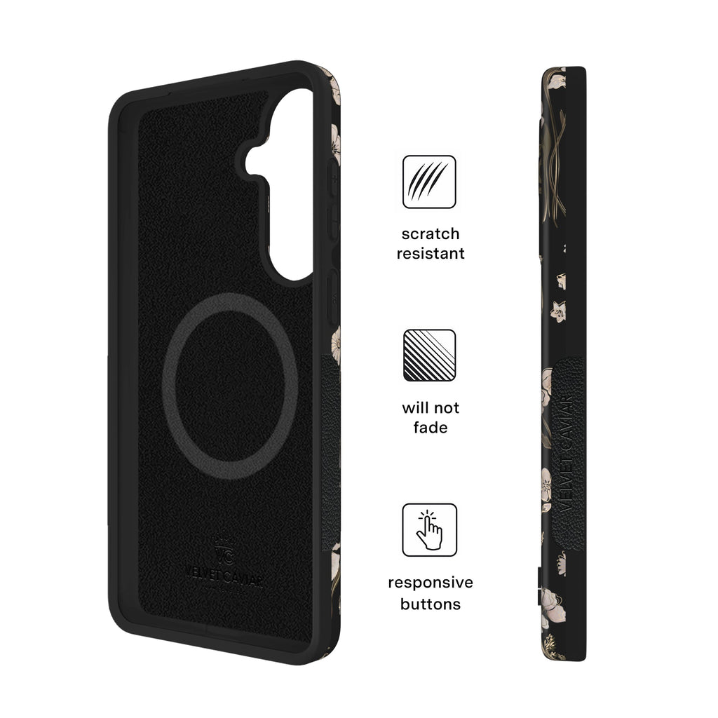 Nightbloom Gold Chrome Floral Samsung Case