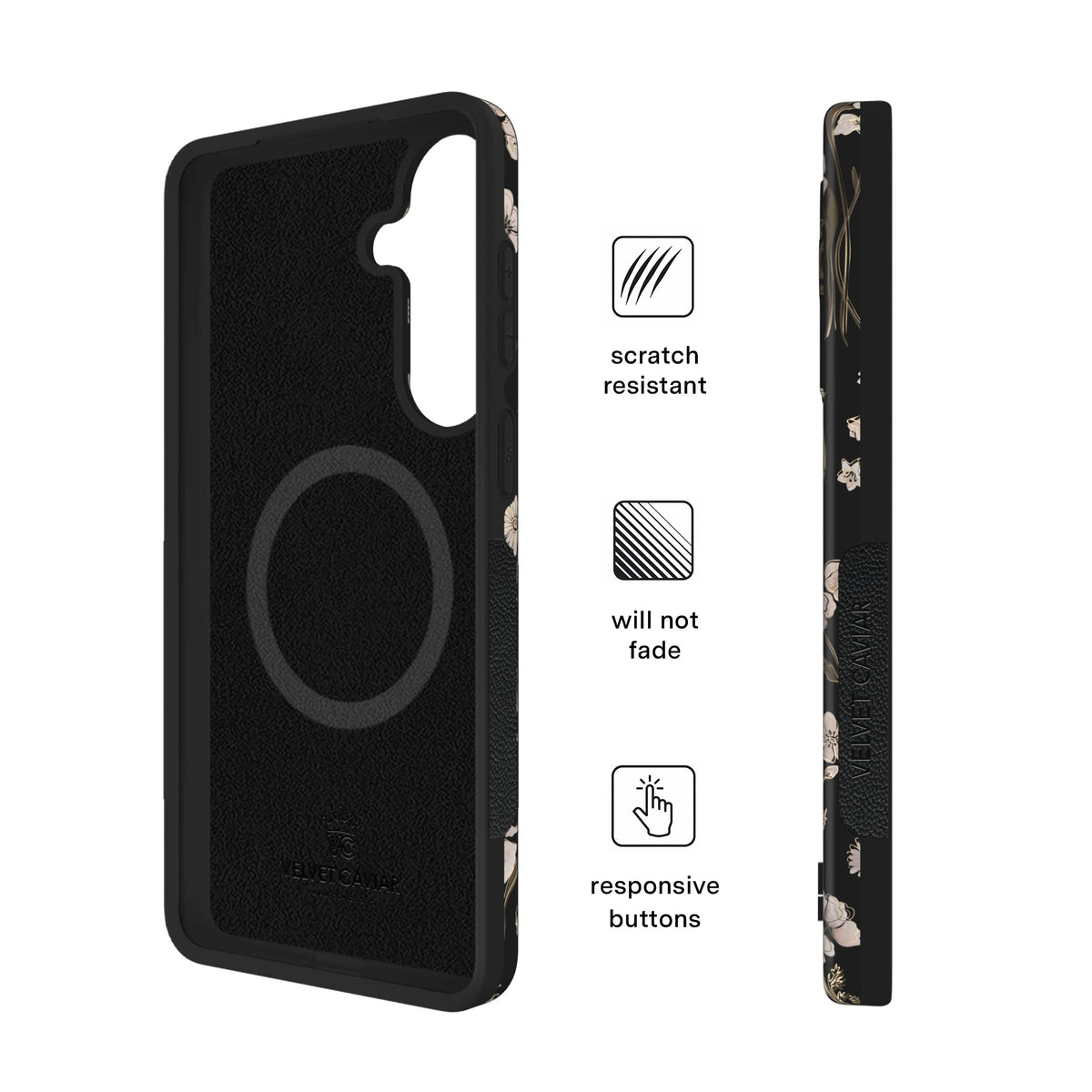 Nightbloom Gold Chrome Floral Samsung Case
