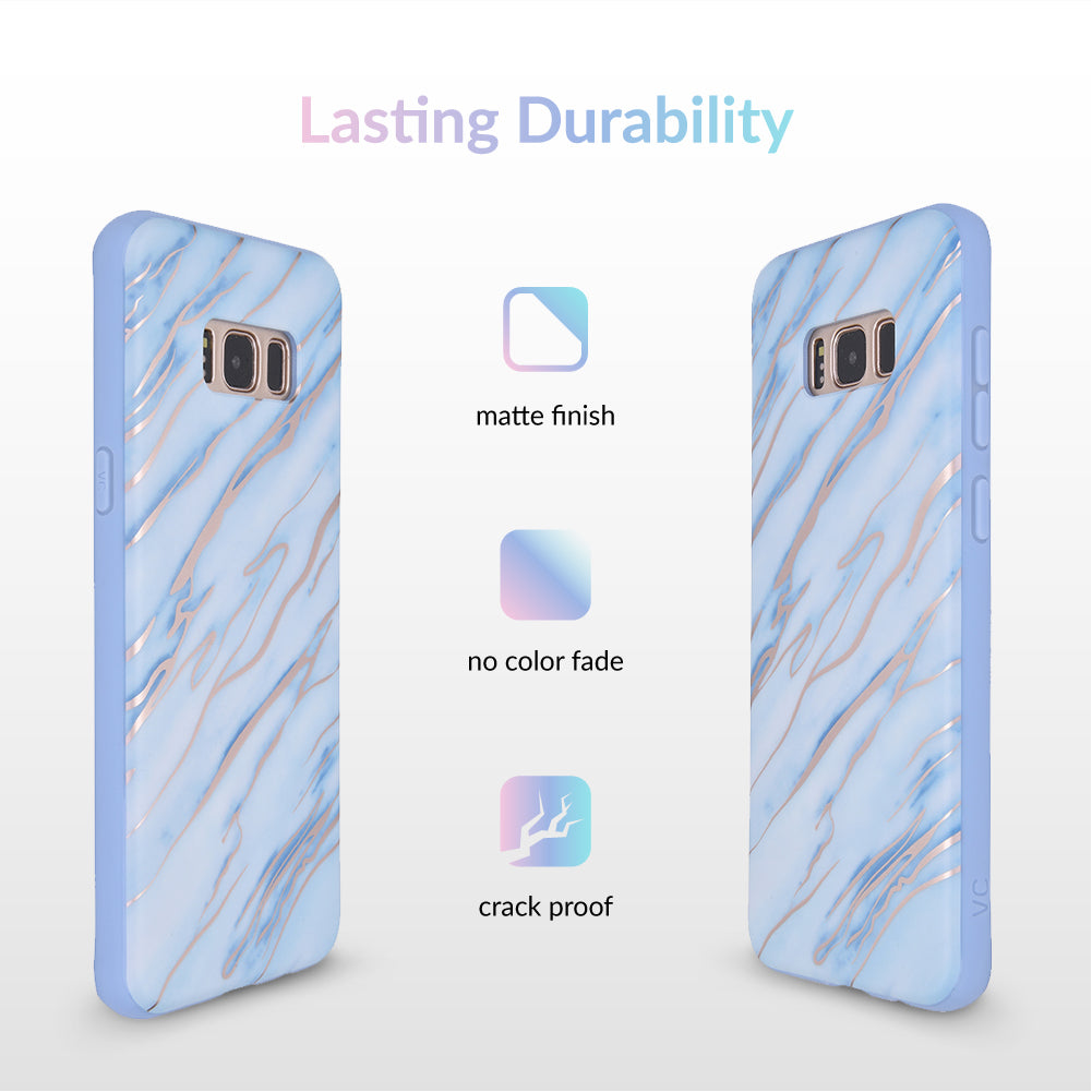 Sky Blue Rose Gold Chrome Samsung Galaxy Case