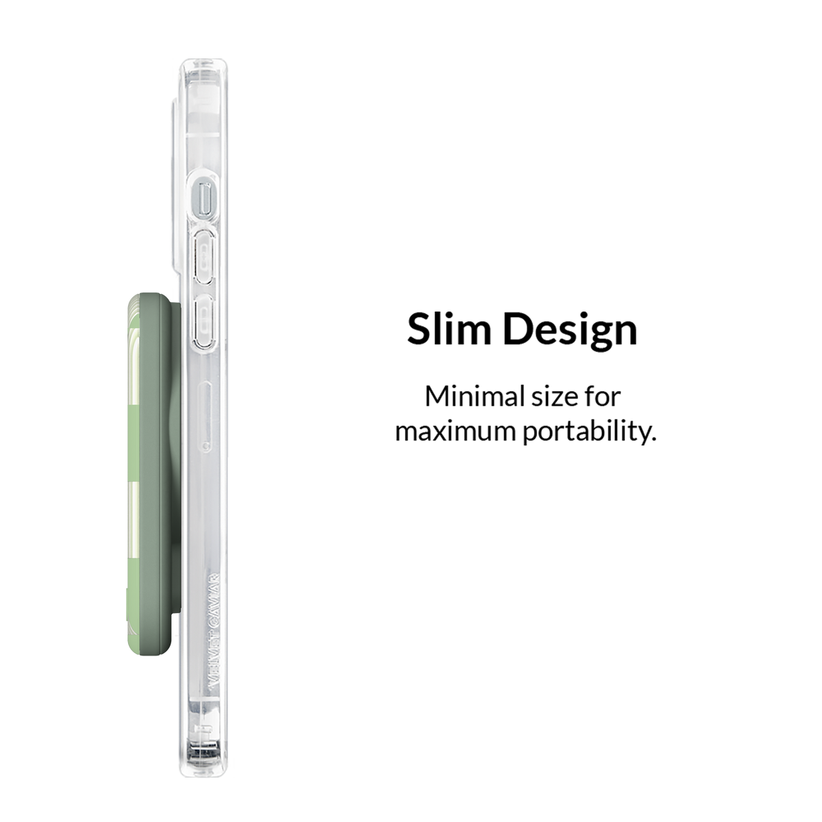 Pistachio Vibe Checkered Portable MagSafe Charger Power Pack
