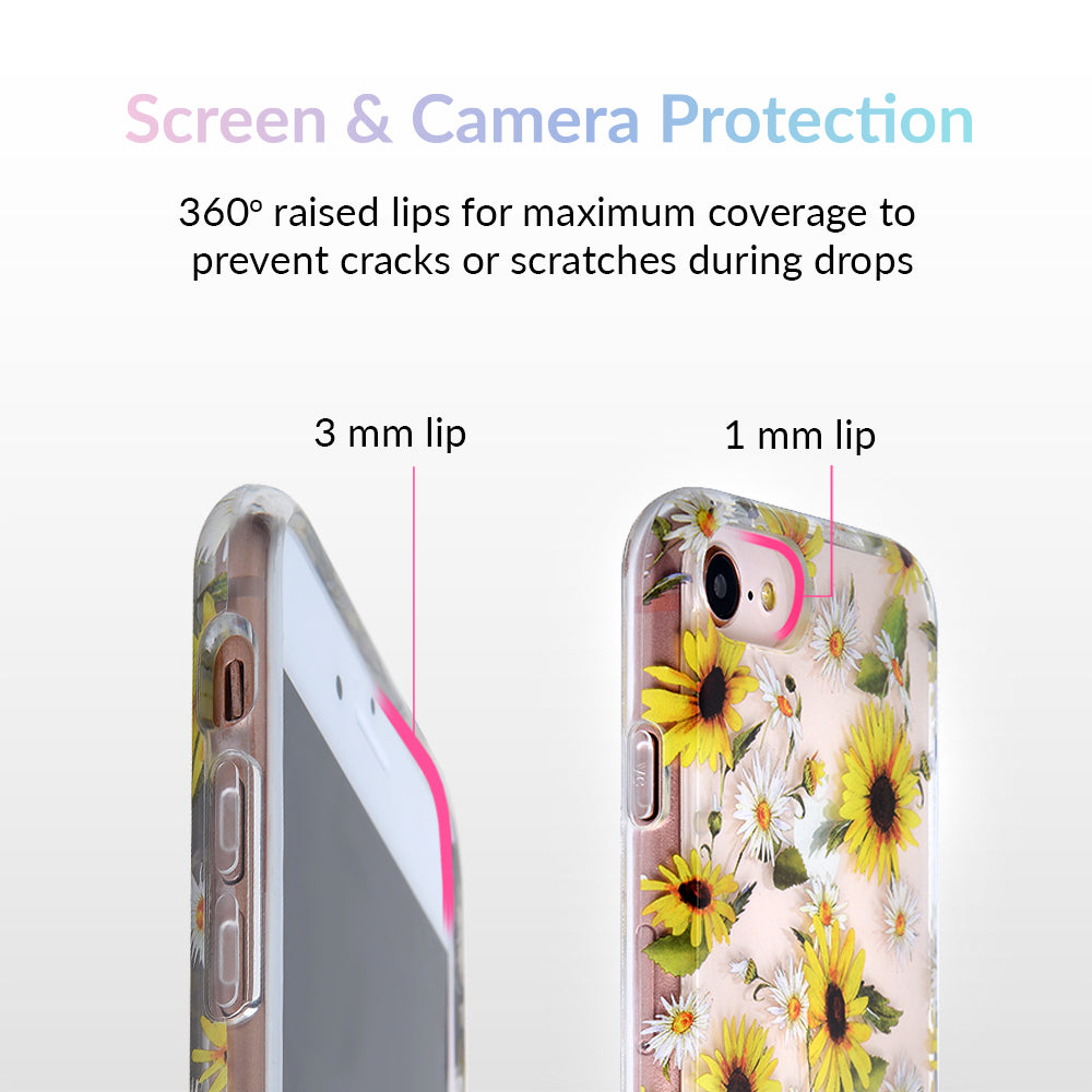 Sunflower Daisy Clear iPhone Case