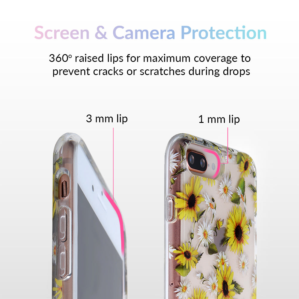 Sunflower Daisy Clear iPhone Case