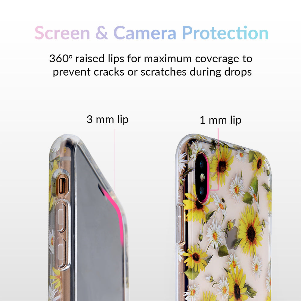 Sunflower Daisy Clear iPhone Case