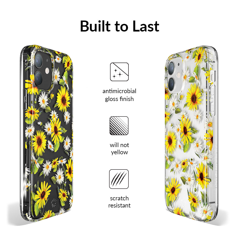Sunflower Daisy Clear iPhone Case