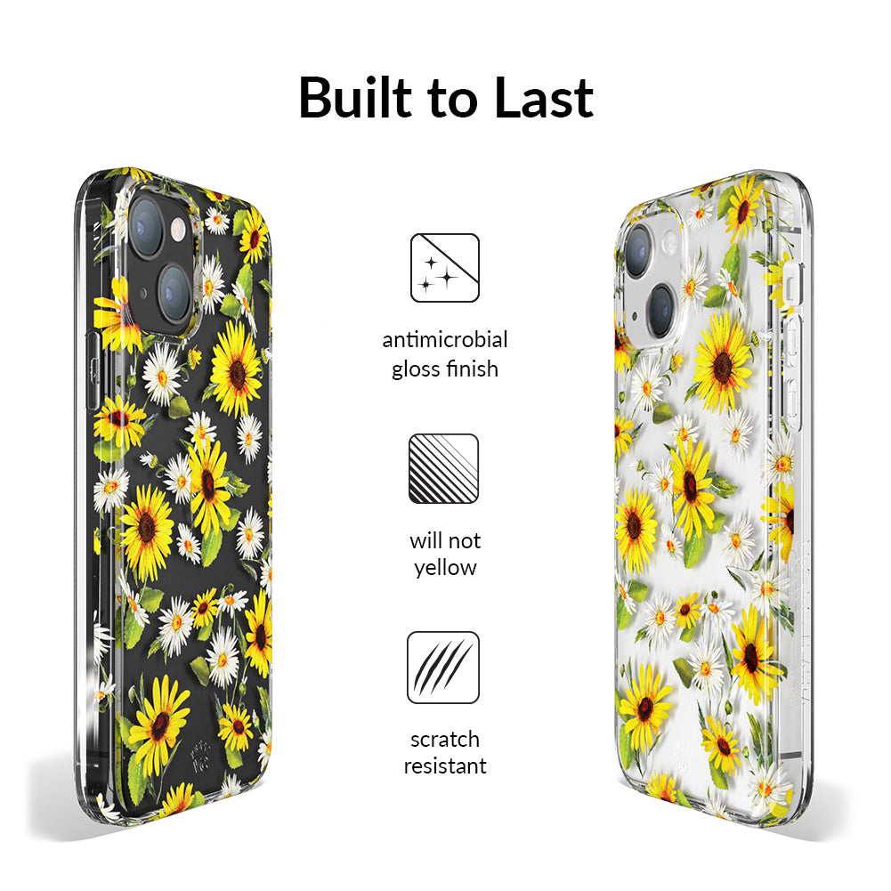 Sunflower Daisy Clear iPhone Case