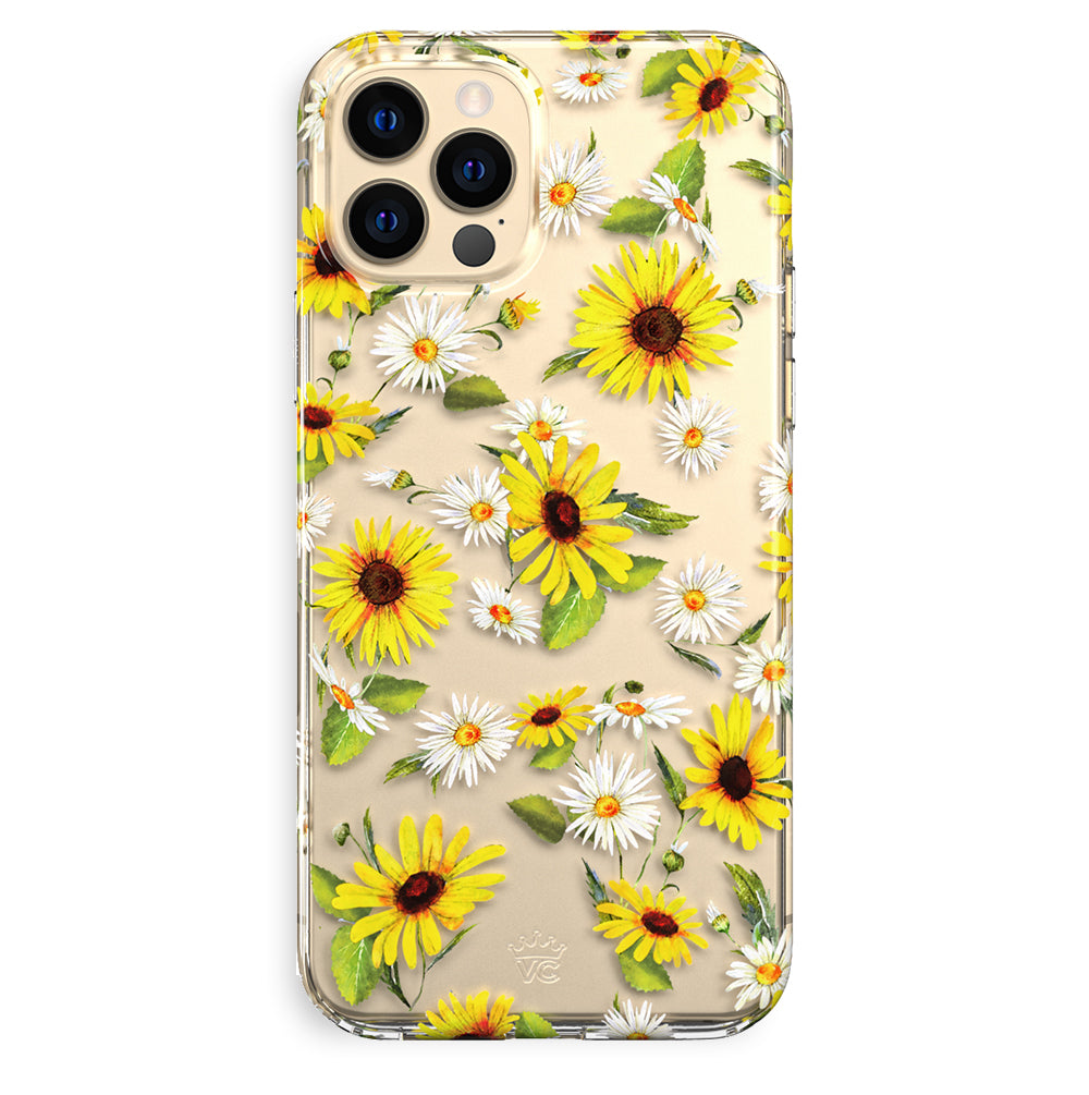 Sunflower Daisy Clear iPhone Case