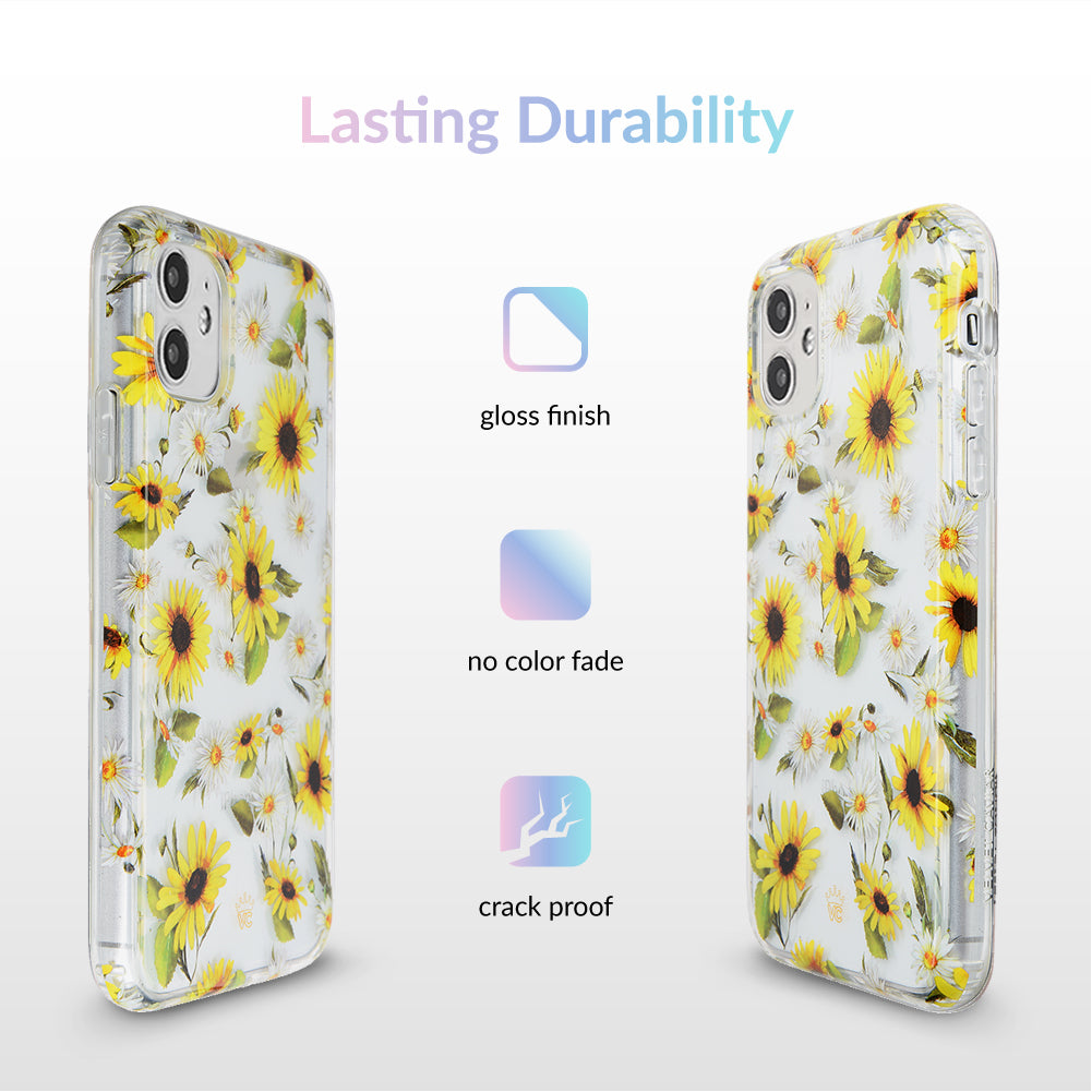 Sunflower Daisy Clear iPhone Case