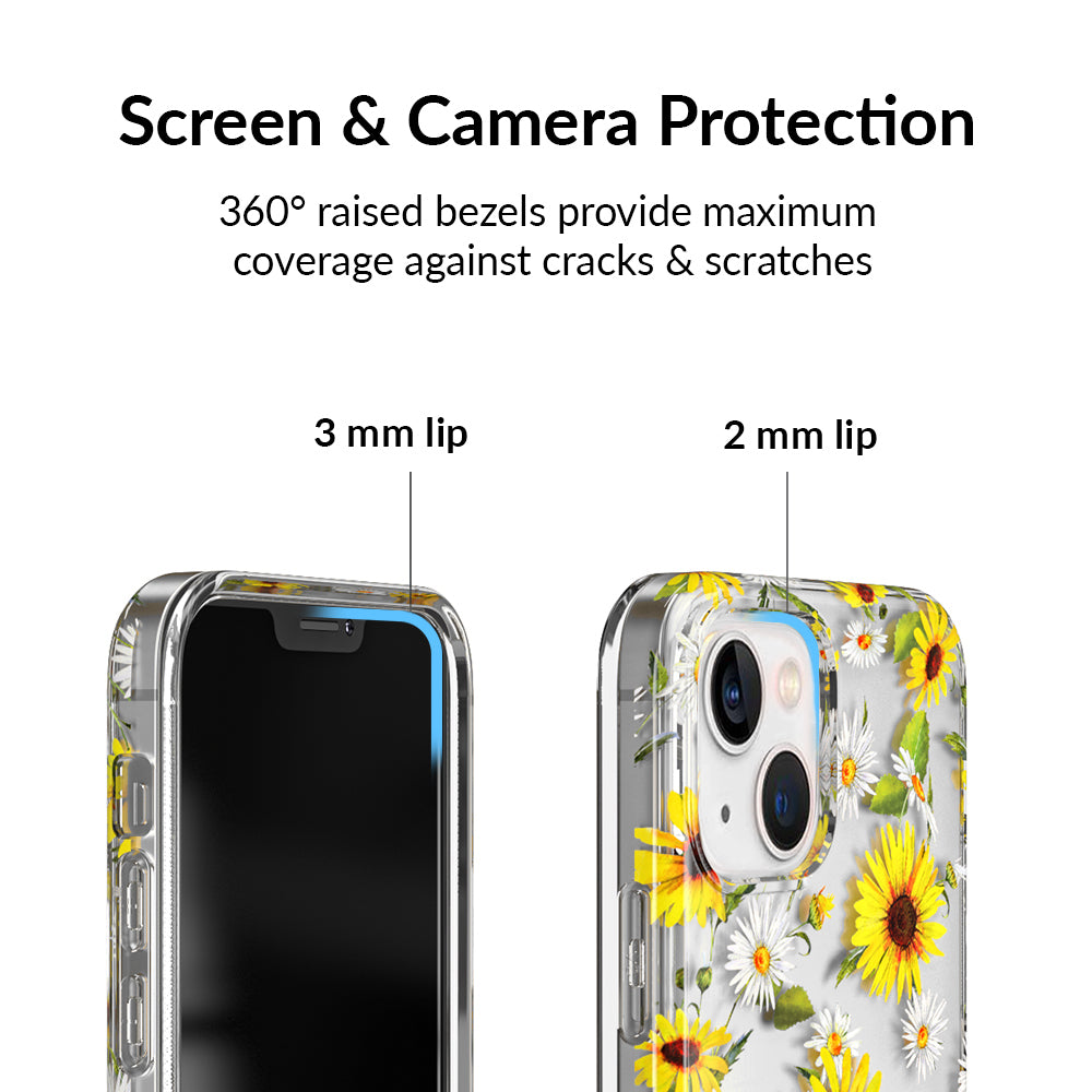 Sunflower Daisy Clear iPhone Case
