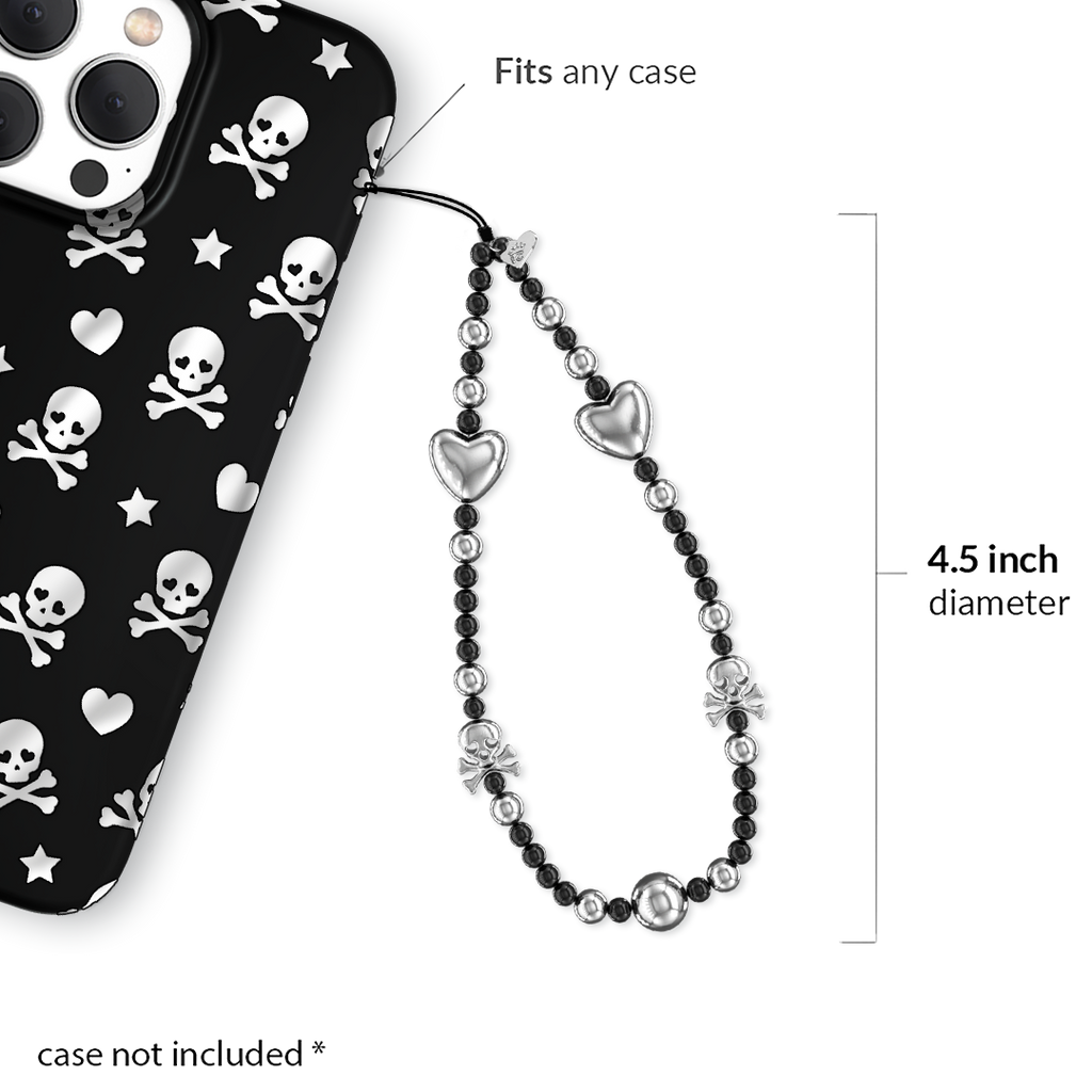 Chrome Skulls Phone Charm