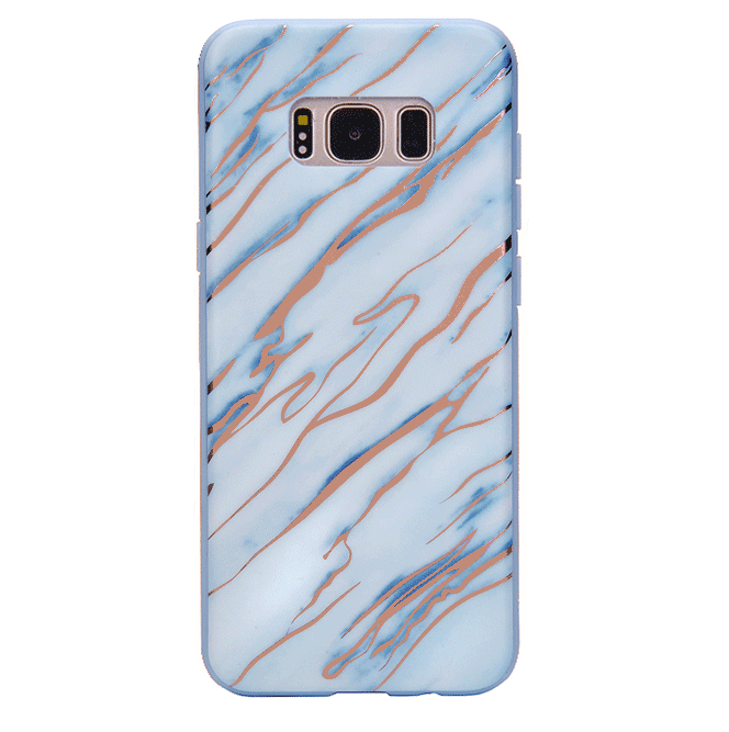 Sky Blue Rose Gold Chrome Samsung Galaxy Case