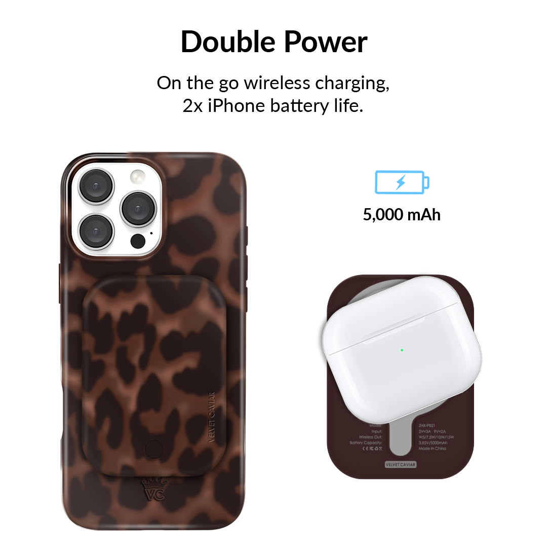 It Girl Leopard Portable MagSafe Charger Power Pack