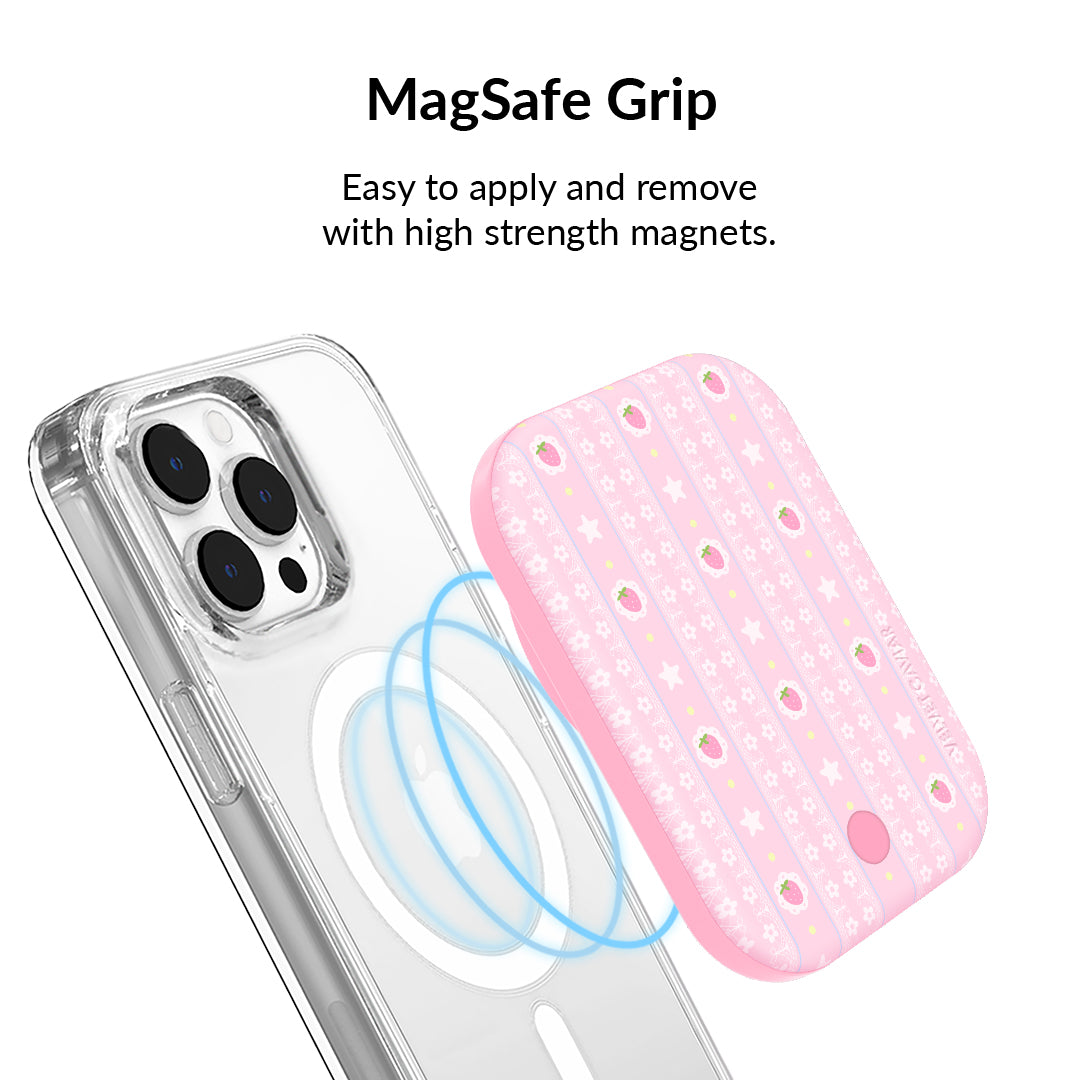 Strawberry Macaron Portable MagSafe Charger Power Pack