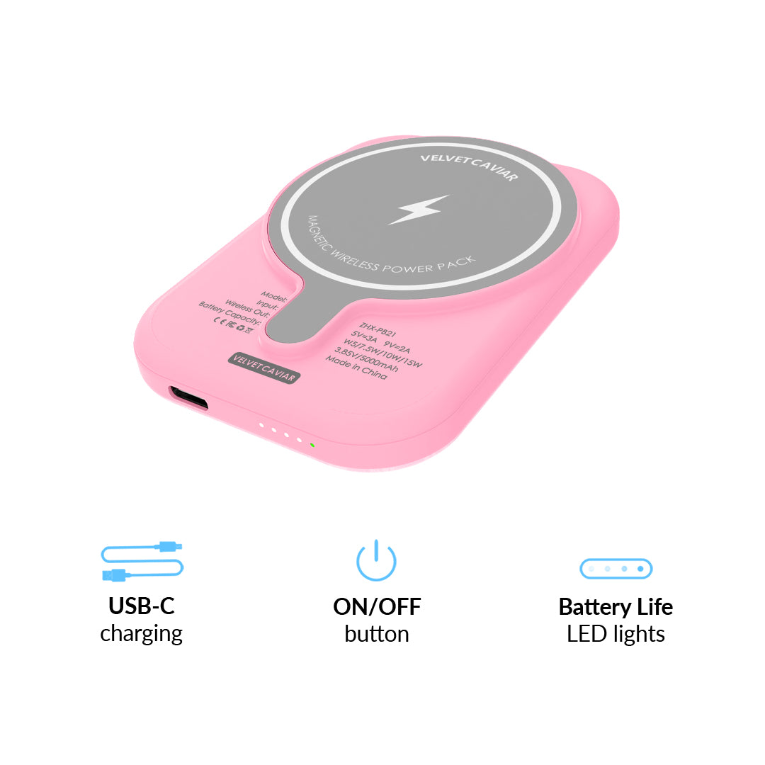 Strawberry Macaron Portable MagSafe Charger Power Pack