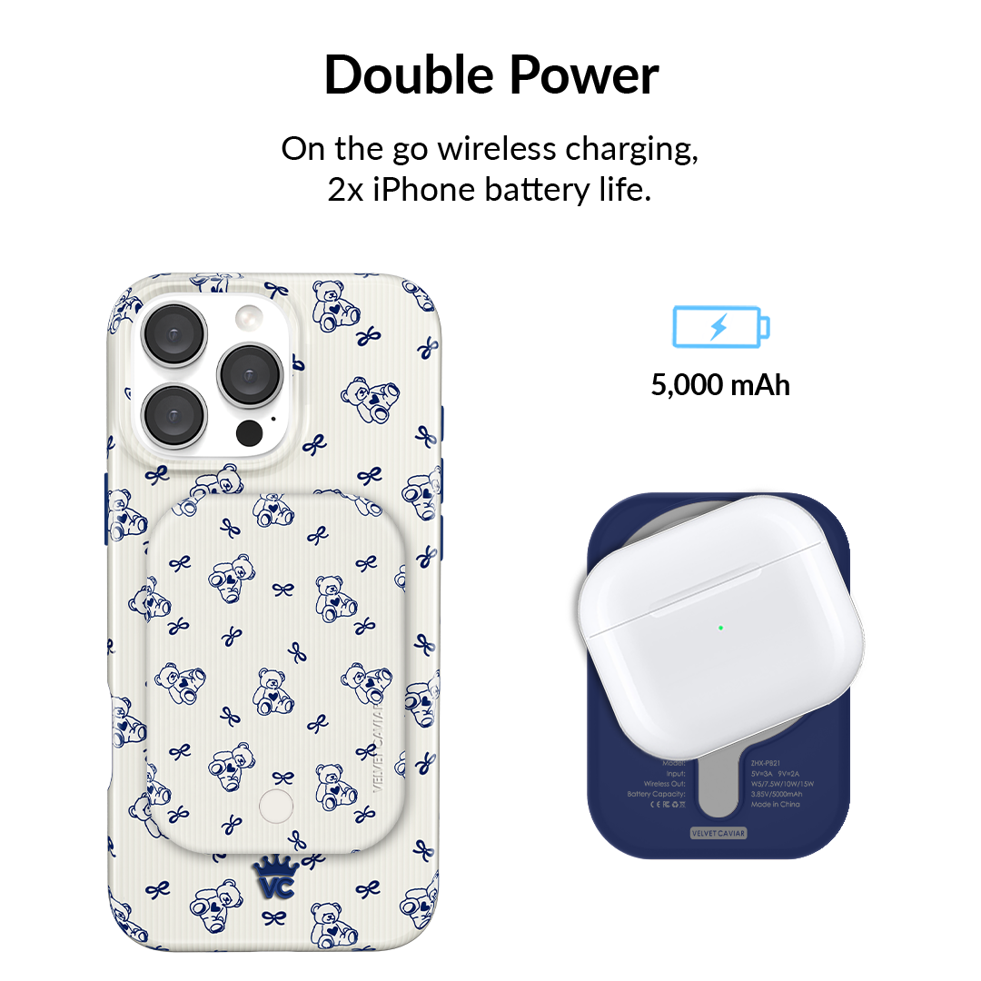 Preppy Teddy Portable MagSafe Charger Power Pack