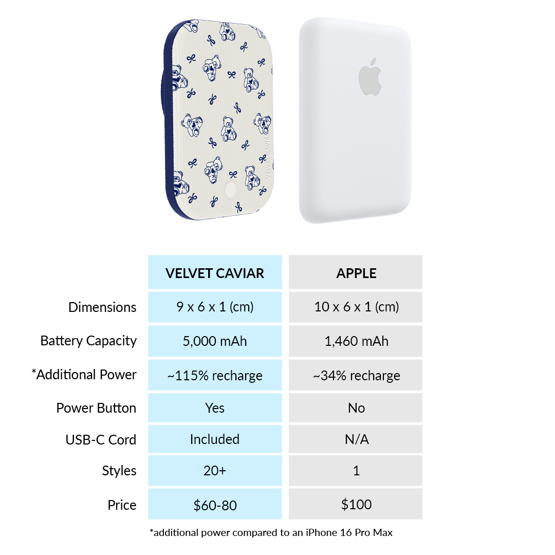 Preppy Teddy Portable MagSafe Charger Power Pack
