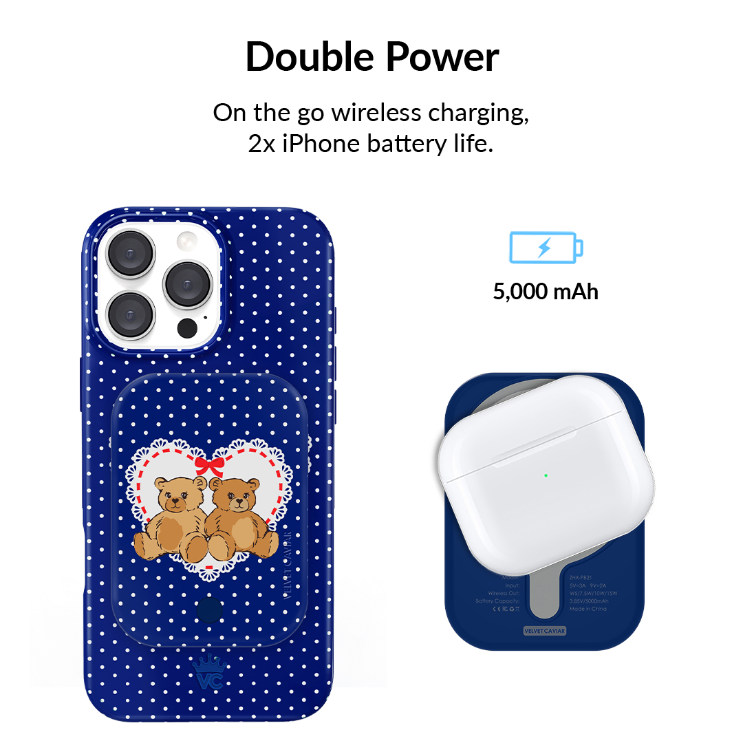 Winter Teddy Portable MagSafe Charger Power Pack