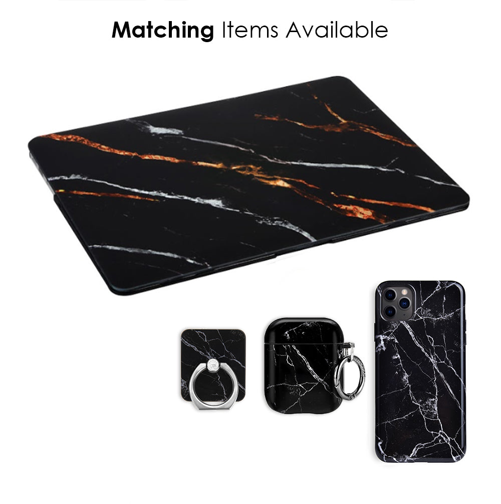 Tiger Black Marble MacBook Case