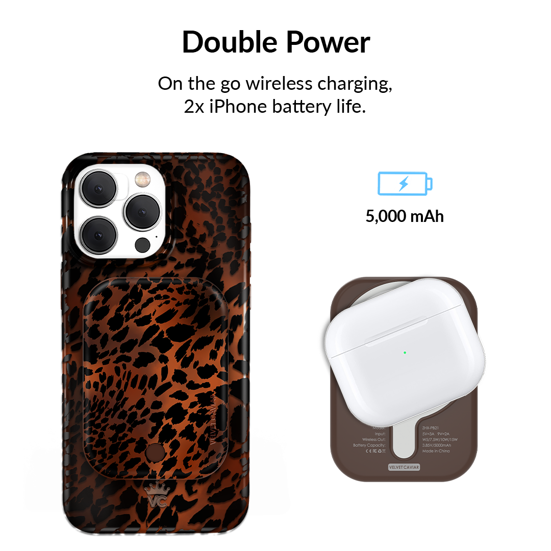 Leopard Tort Portable MagSafe Charger Power Pack