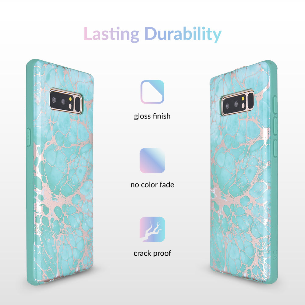 Turquoise Rose Gold Chrome Samsung Galaxy Case