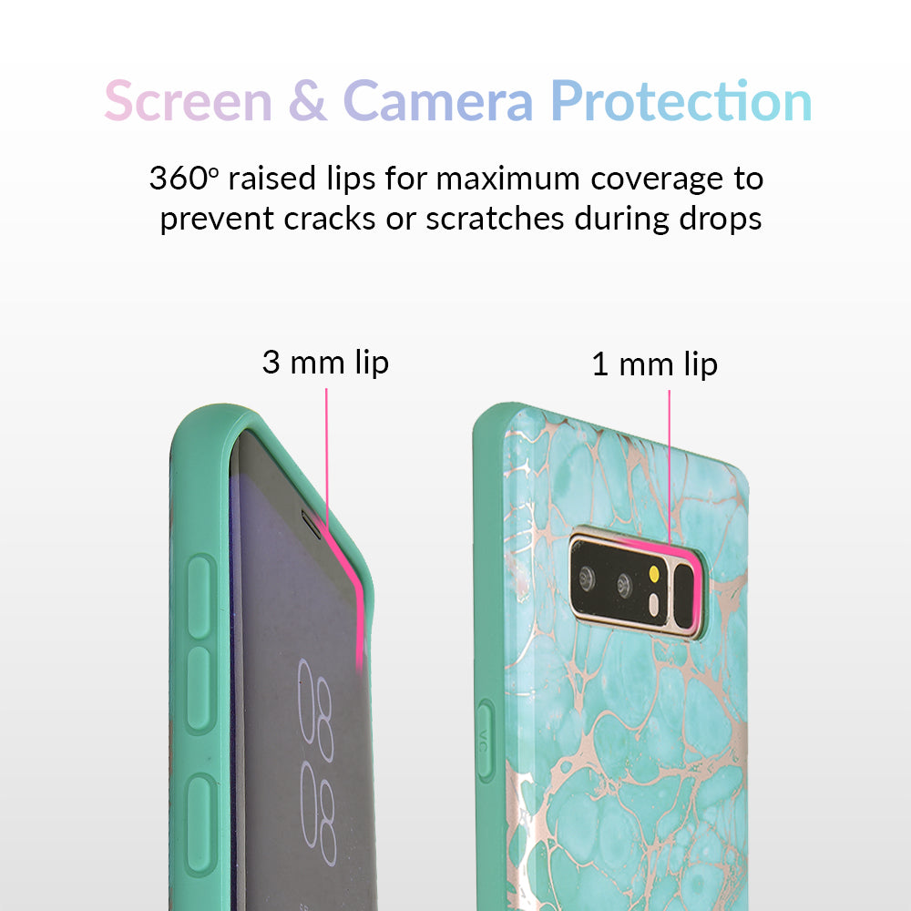 Turquoise Rose Gold Chrome Samsung Galaxy Case